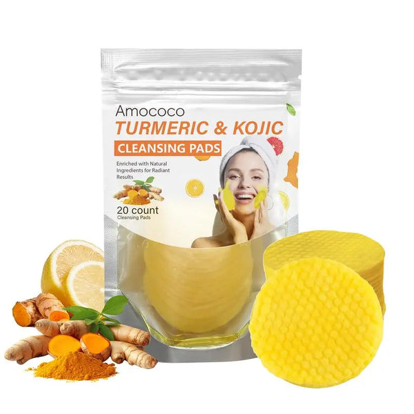 Turmeric & Kojic Cleansing Pads - 20 Pads for Deep Pore Clean
