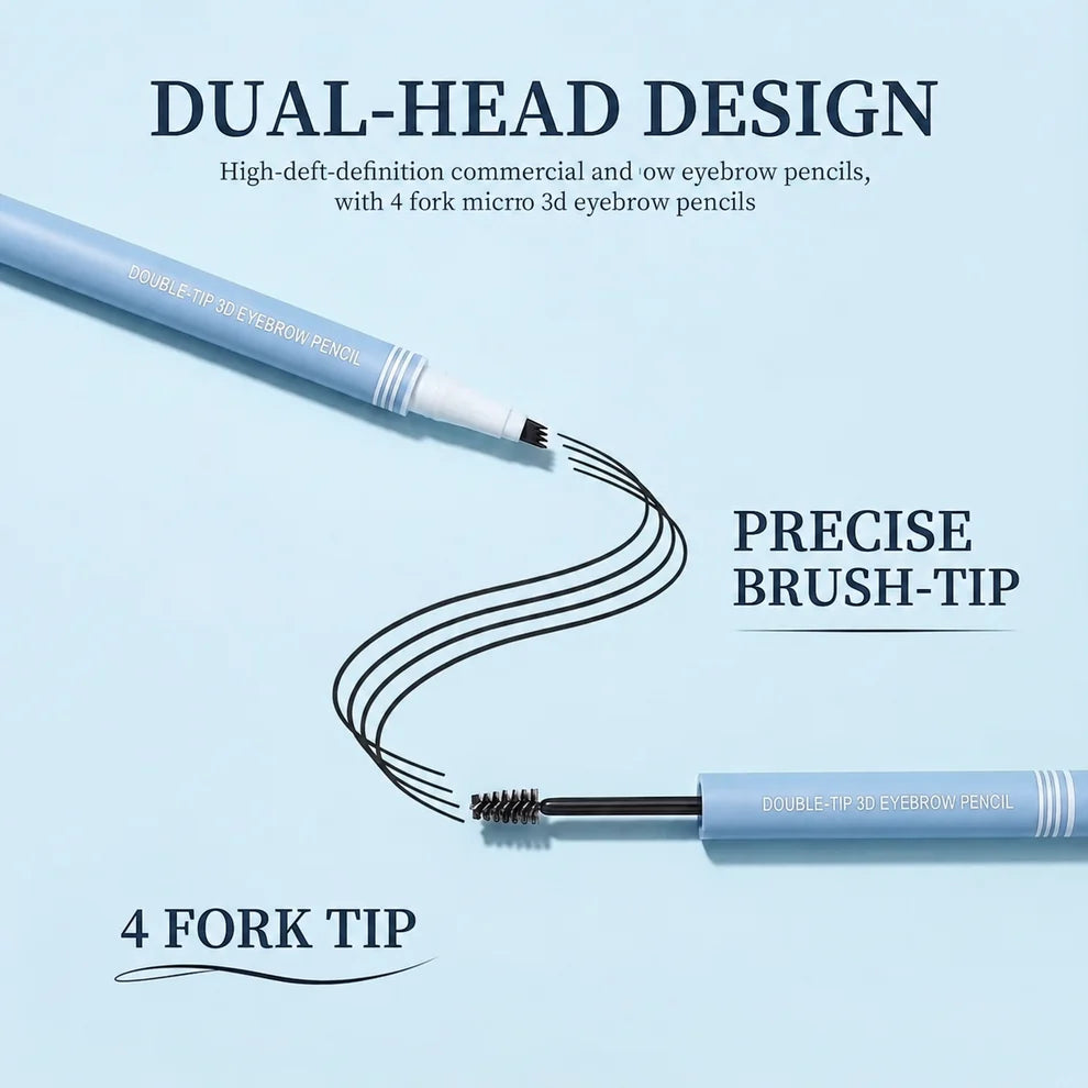 2-in-1 Micro-Fork Eyebrow Pen & Tinted Gel Waterproof