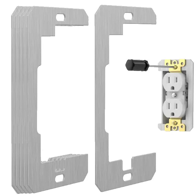 10 Pcs Wall Plate Spacer,Spacers for Electrical Outlets, Metal Flush Fit Device Leveling Plates