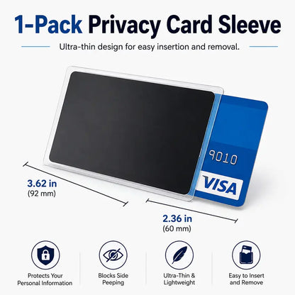 10PCS Side-View Privacy Card Sleeve, Protective Card Holder