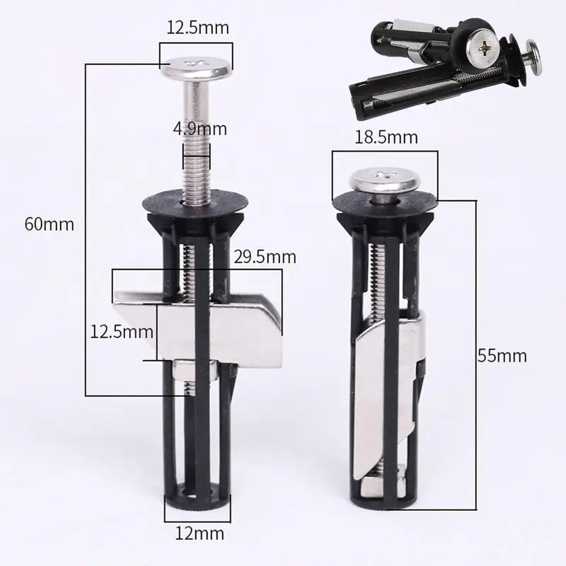 4PCS Universal Toilet Seat Bolt Kit Screws Quick Release Easy to Install
