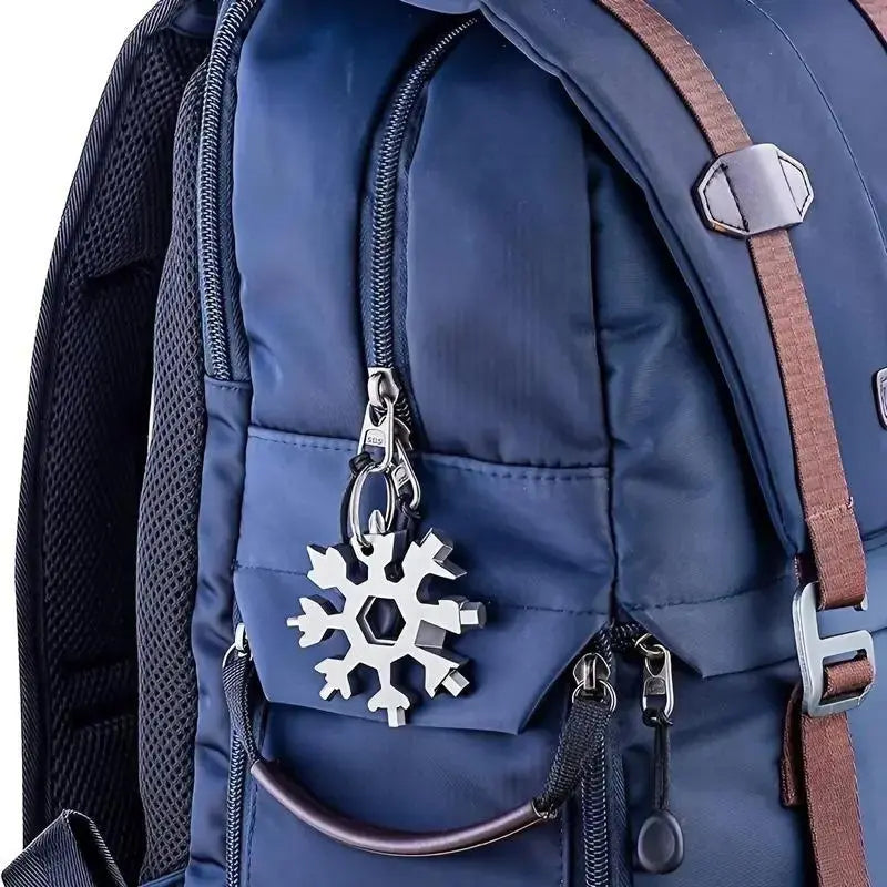 4PCS 18-in-1 Snowflake Multi Tool, Stainless Steel Wrench with Screwdriver & Bottle Opener