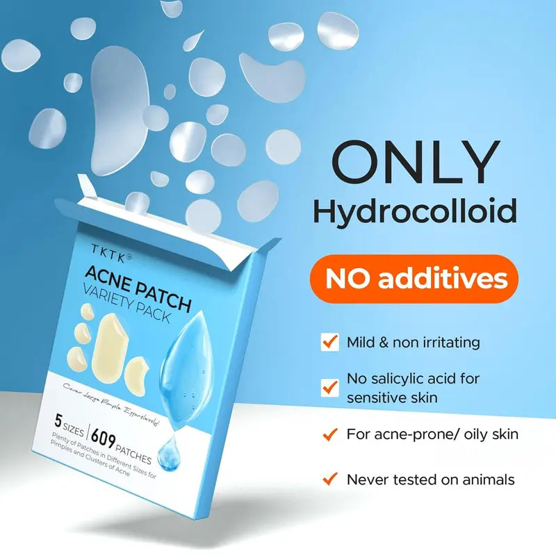 Hydrocolloid Pimple Patches Bulk (609 Count) - Anti-Acne Treatment