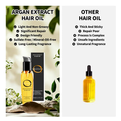 Argan & Coconut Hair Oil - Lightweight Non-Greasy Serum for Instant Smooth