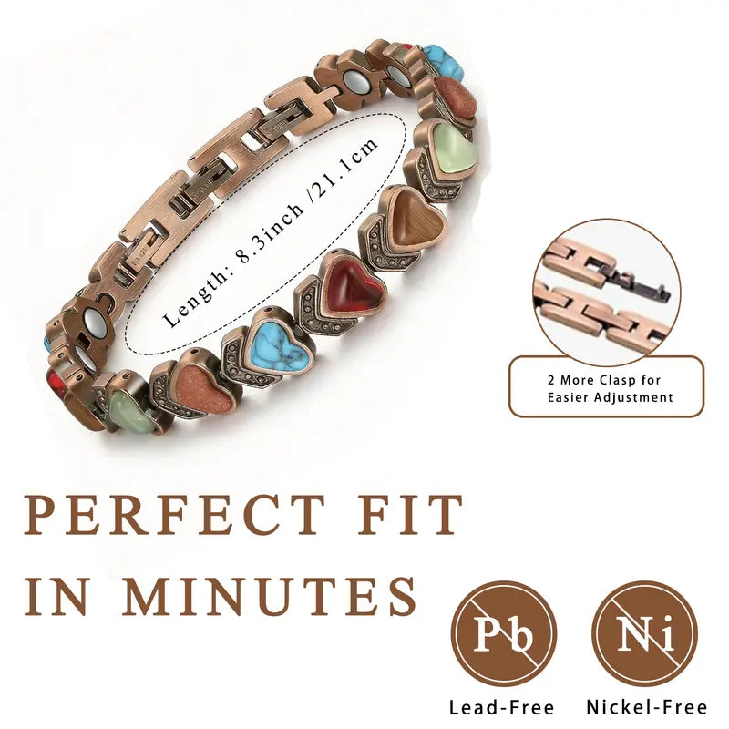 Copper Anklet for Women Magnetic Ankle Bracelet 3800 Gauss Magnets
