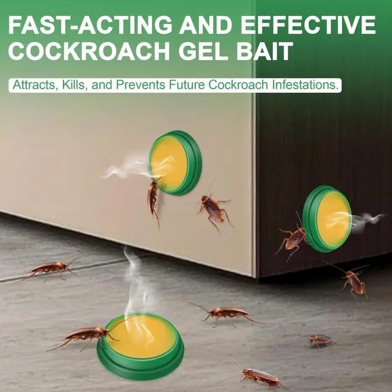 16Pcs Cockroach Gel Bait Traps Pet Safe Roach Repeller Indoor Outdoor