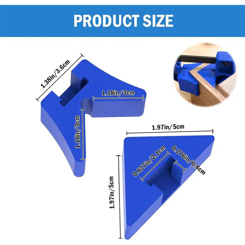 4Pcs 90 Degree Corner Clamp Adapter Compatible Right Angle Woodworking Tools