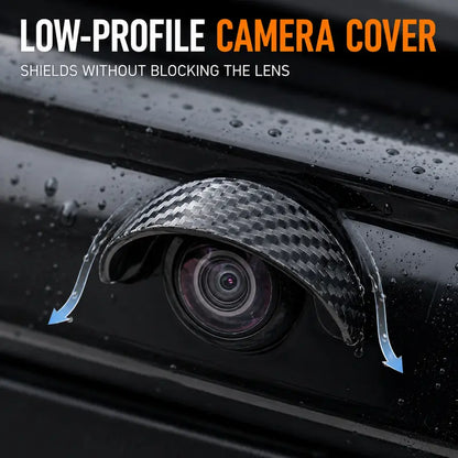 4Pcs Car Rear‑View Camera Rain Shield, Soft PVC Sun Shade Cover