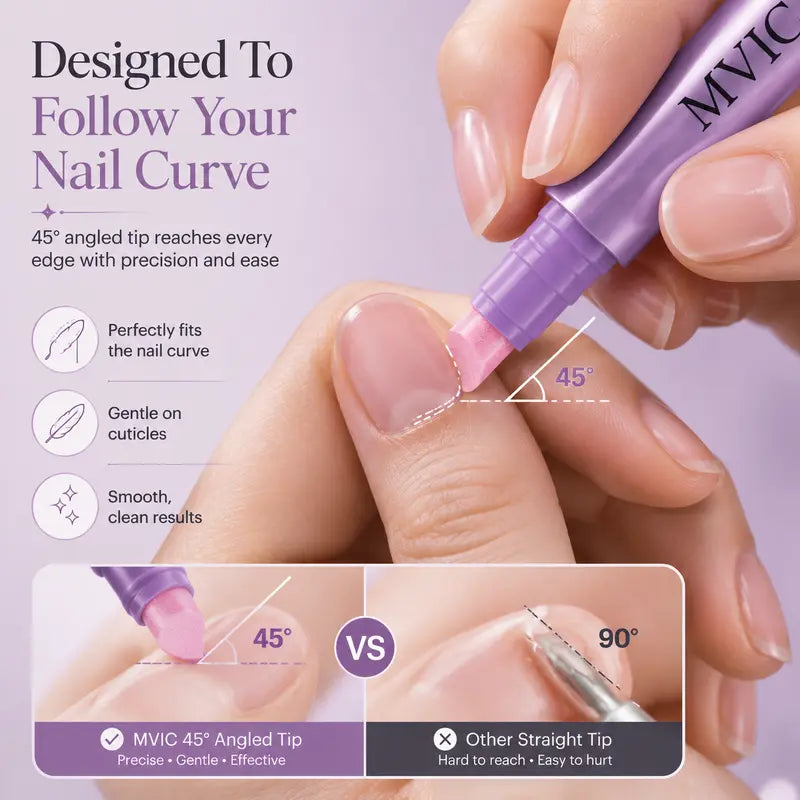 2PCS 3-in-1 Nail Care Pen, Cuticle Oil Cuticle Pusher Nail Oil Pen