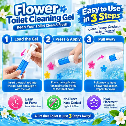 (3 Pack)42 Flower Toilet Gel Stamps – 9 Fresh Scents