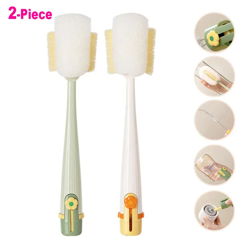 2PCS 5-in-1 Multi-functional Water Bottle Cleaning Brush
