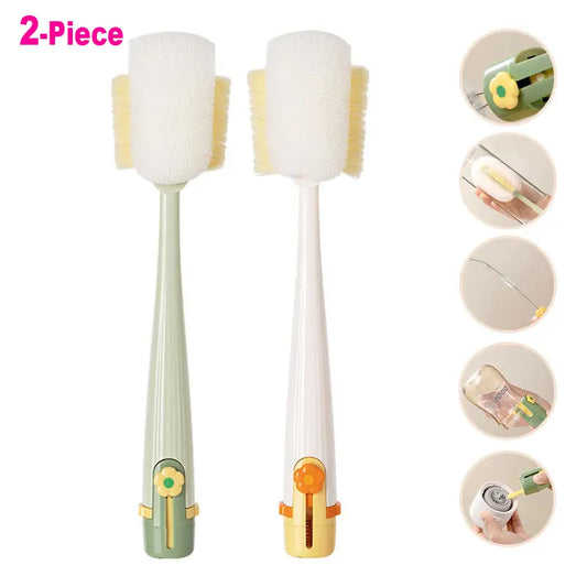 2PCS 5-in-1 Multi-functional Water Bottle Cleaning Brush