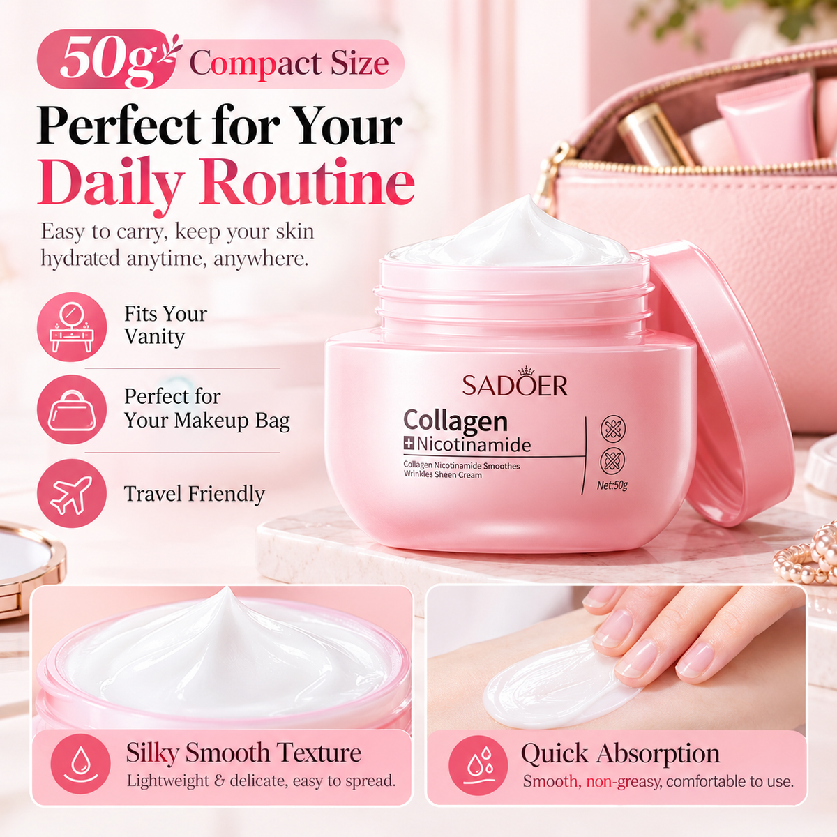New Korean Collagen & Niacinamide Cream|Highly Effective Brightening & Firming|Deep Hydration