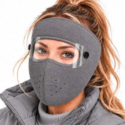 Winter Face Mask with Detachable Goggles, Windproof Thermal