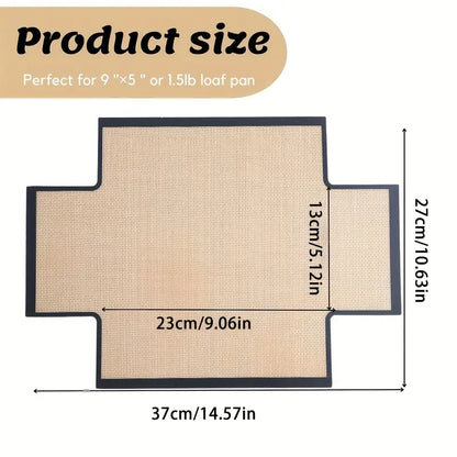 2Pcs Silicone 9.4 × 13.4 inches Bread Loaf Pan Liners Bakeware - Non-Slip, Food-Safe Baking Mats