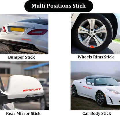 14pcs Car Decal Stickers,Wheel Rim Decal Sticker,Sport Logo Reflective Stickers