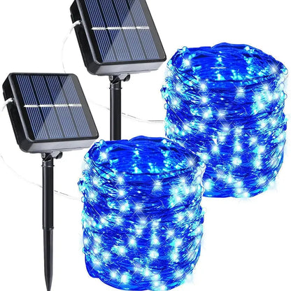 2-Pack Solar Outdoor String Lights, 80FT 200 LED Waterproof 8 Modes