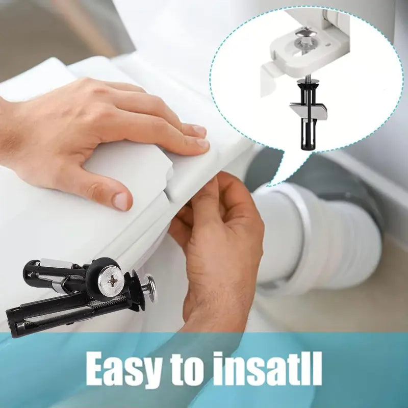 4PCS Universal Toilet Seat Bolt Kit Screws Quick Release Easy to Install
