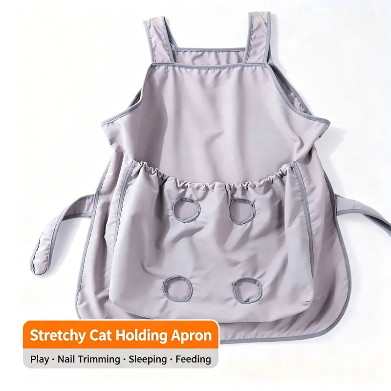 Cat Holding Apron with Leg Holes, Hair Resistant Pet Cuddling Sling