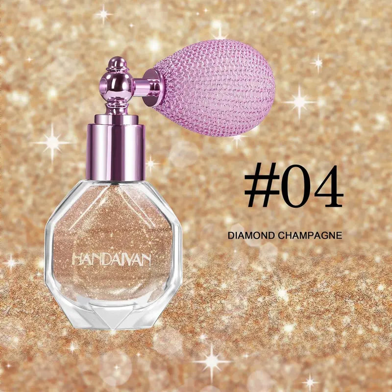Glitter Highlighter Spray Natural Skin Tone Radiant Finish Face-Body Highlighter