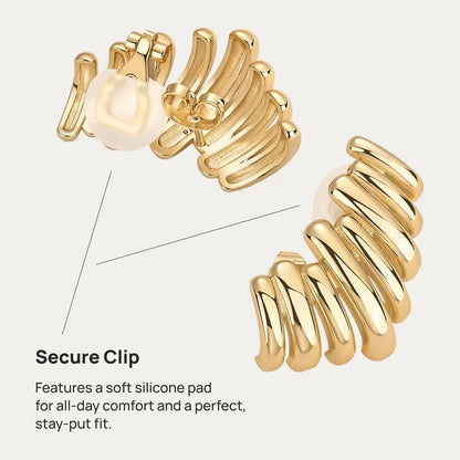 Chunky Hoop Earrings Statement Climber Stud Earrings for Women