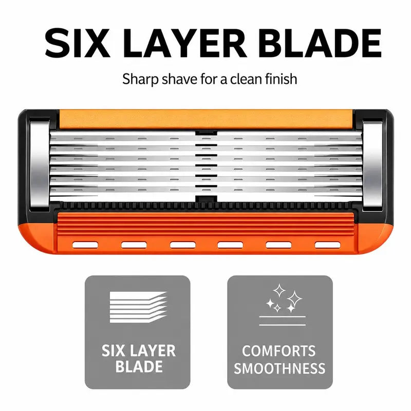 Men's European Style 6-Layer Progressive Blade 24 Blades