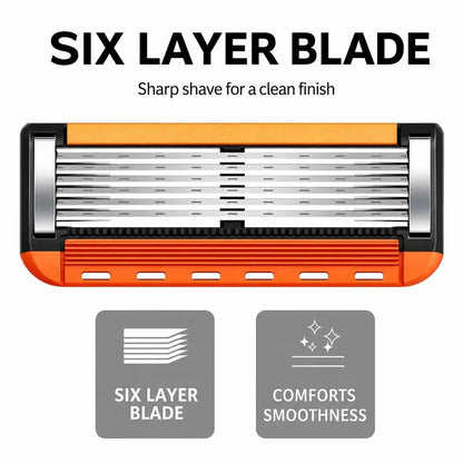 Men's European Style 6-Layer Progressive Blade 24 Blades