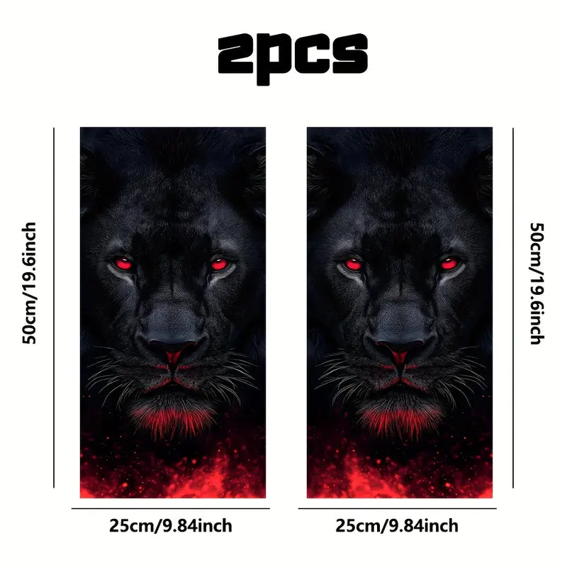 2PCS Animal Background Car Stickers Protective Stickers