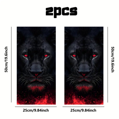 2PCS Animal Background Car Stickers Protective Stickers
