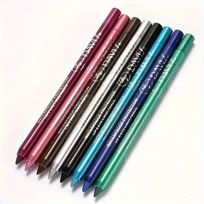 12-Pack Eyeliner Pencil Waterproof Colored Gel Liners with Metallic & Shimmer Finishes Smudge-Proof