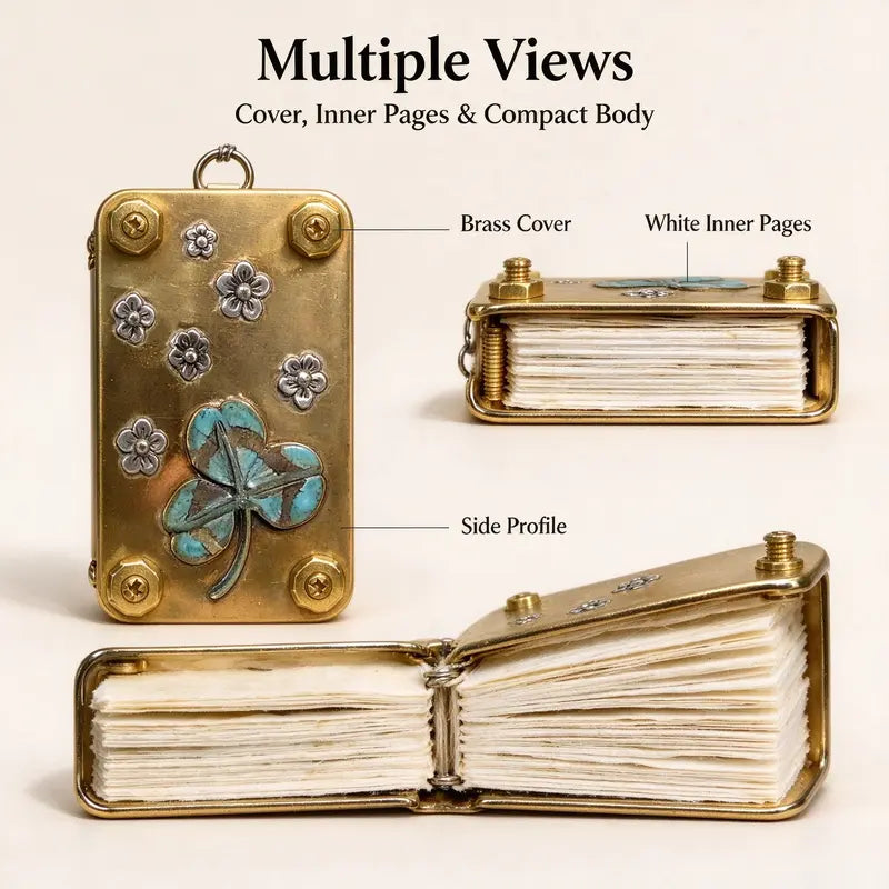 Mini Compact Flower Press for Crafters, Handmade 1-Piece Flower Press