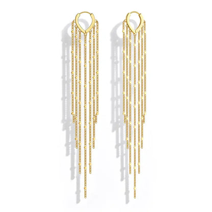 Long Tassel Earrings for Women,Chain Tassel Threader Earrings Trend Dangling