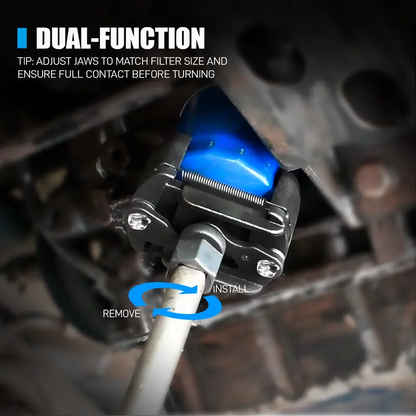 Auto Adjust 2-Jaw Oil Filter Removal Tool, 60-80mm 1/2" Drive Automotive Tool
