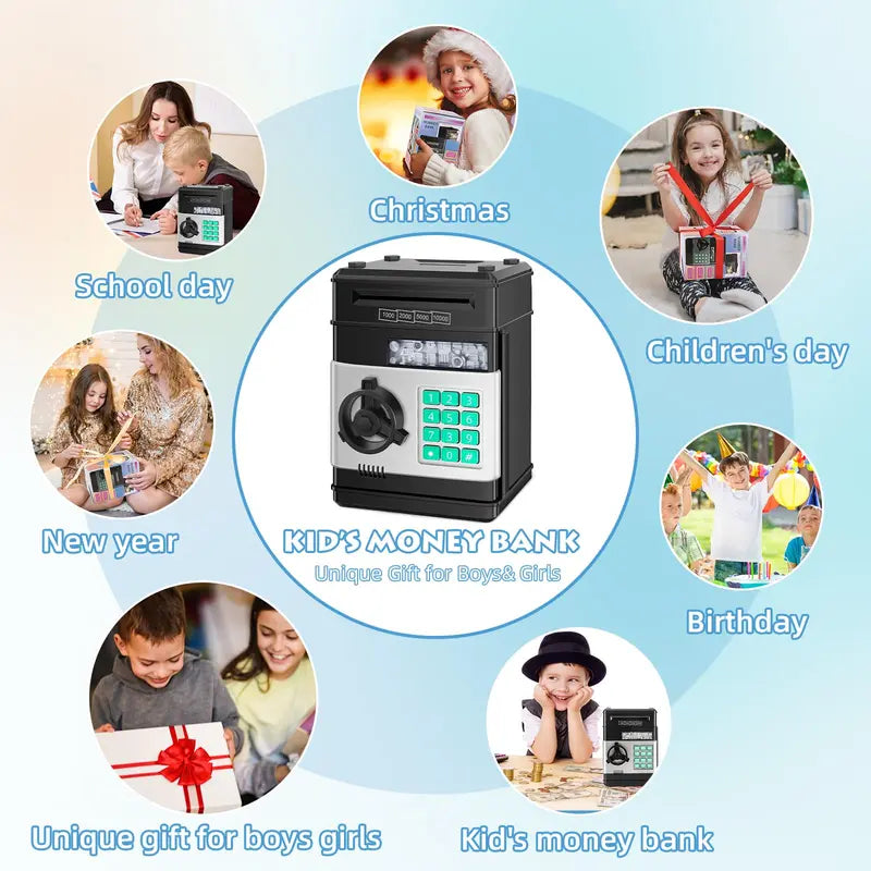 Piggy Bank for Kids Adults, Electronic ATM Coin Cash Bank
