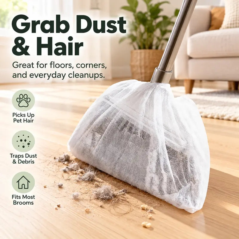 100PCS Disposable Static Duster Refill Sheets, Floor & Gap Dust Cleaner
