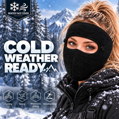 2PCS Winter Face Mask with Detachable Goggles, Windproof Thermal