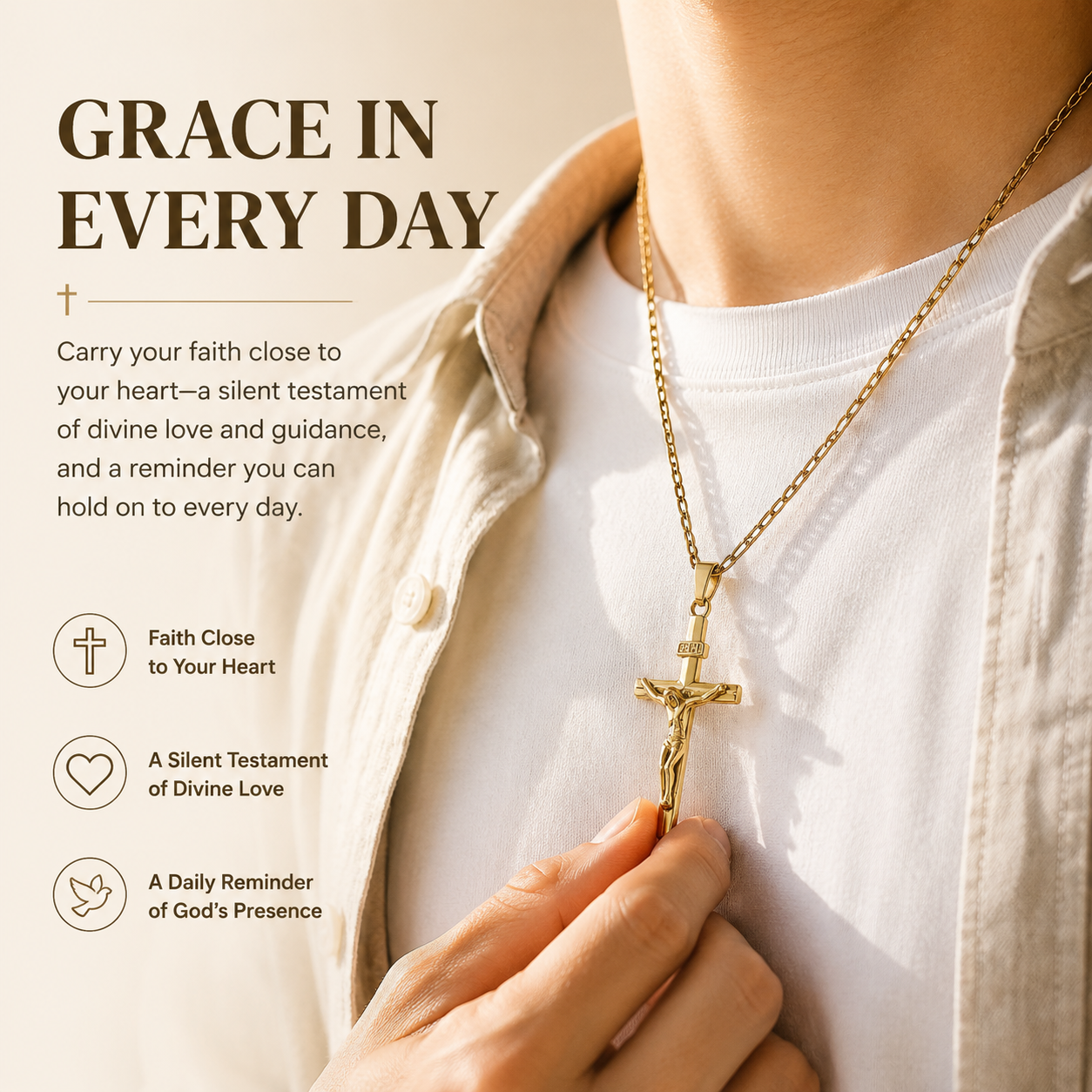 Sacred Crucifix Necklace: Elegant Design & Faithful Reminder for Every Day