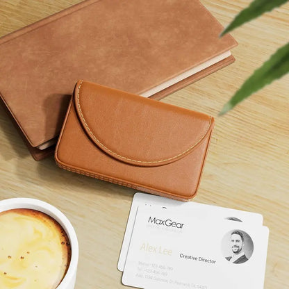 Leather Business Card Holder Walle for Men or Women