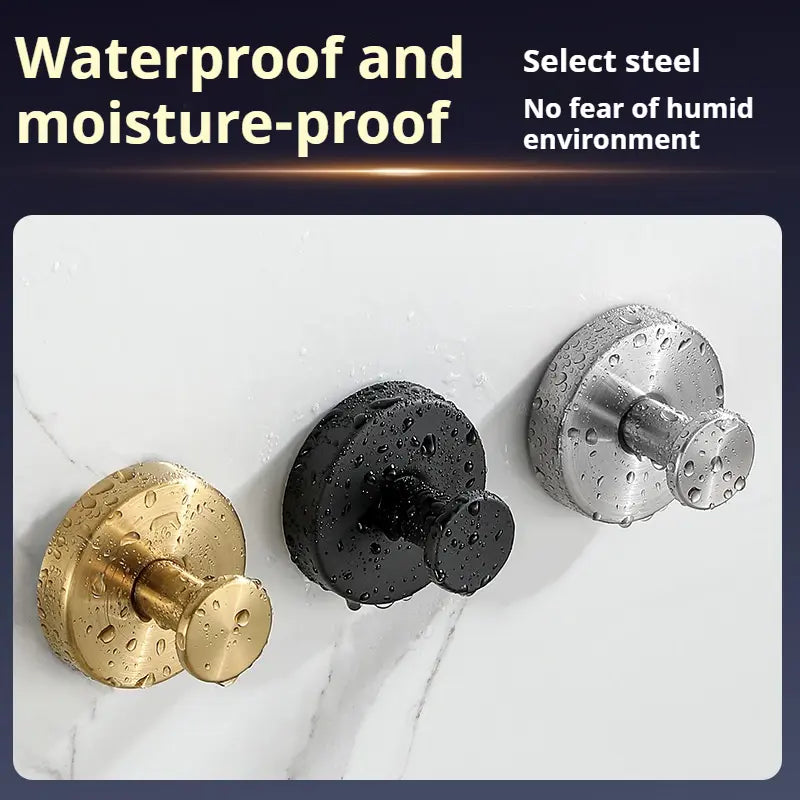 2PCS Stainless Steel Suction Cup Hooks No-Drill No-Damage Vacuum Suction Hooks