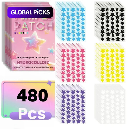 480 Pieces Cute Star-Shaped Facial Hydrocolloid Acne Patches