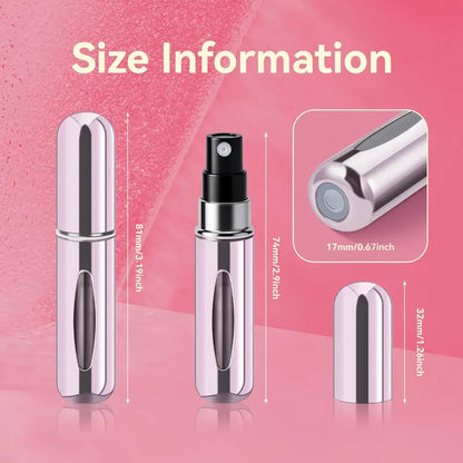4-Pack 5ml Sturdy Aluminum Refillable Perfume Atomizer Set