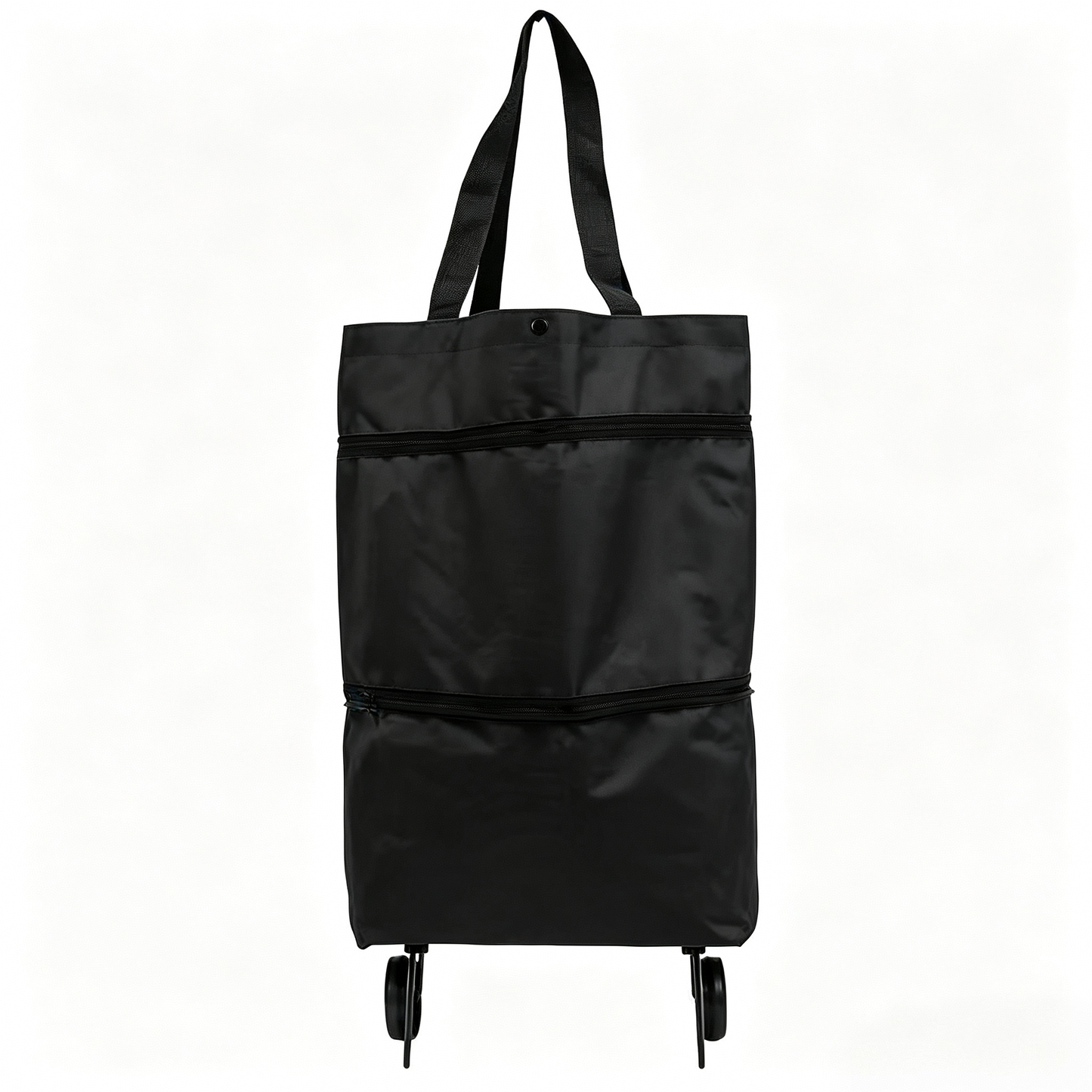 2-in-1 Foldable Shopping Cart: Waterproof Collapsible Grocery Trolley Bag