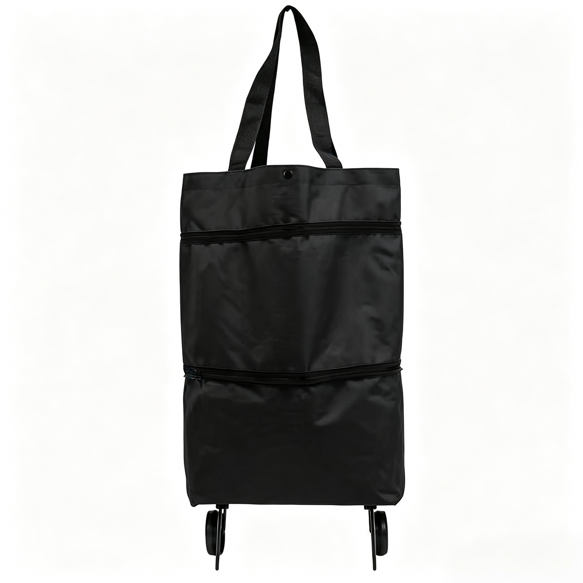 2-in-1 Foldable Shopping Cart: Waterproof Collapsible Grocery Trolley Bag