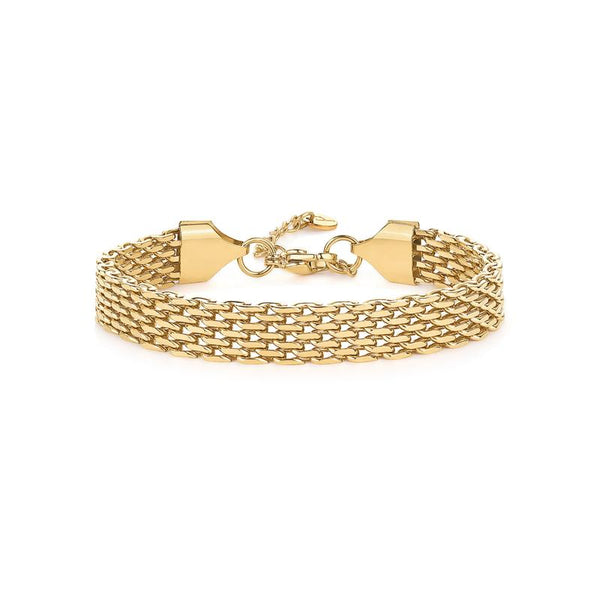 Plated Chunky Chain Adjustable Bracelet for Women | Stainless Steel Lightweight Trendy Chain Bracelet