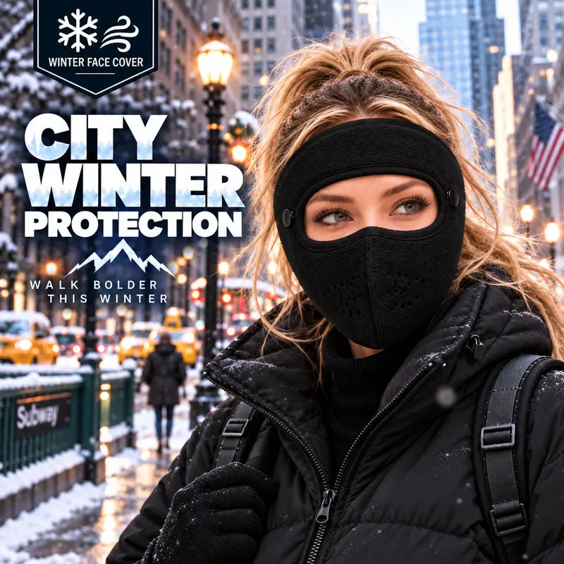 2PCS Winter Face Mask with Detachable Goggles, Windproof Thermal