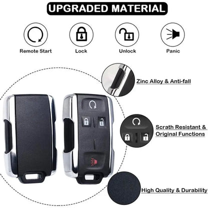 4-Button Keyless Entry Remote Key Fob Shell Replacement