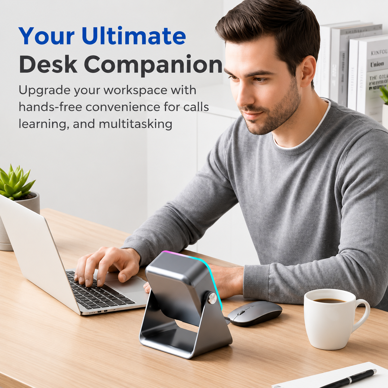 5-in-1 Wireless Induction Bluetooth Speaker with Phone Stand