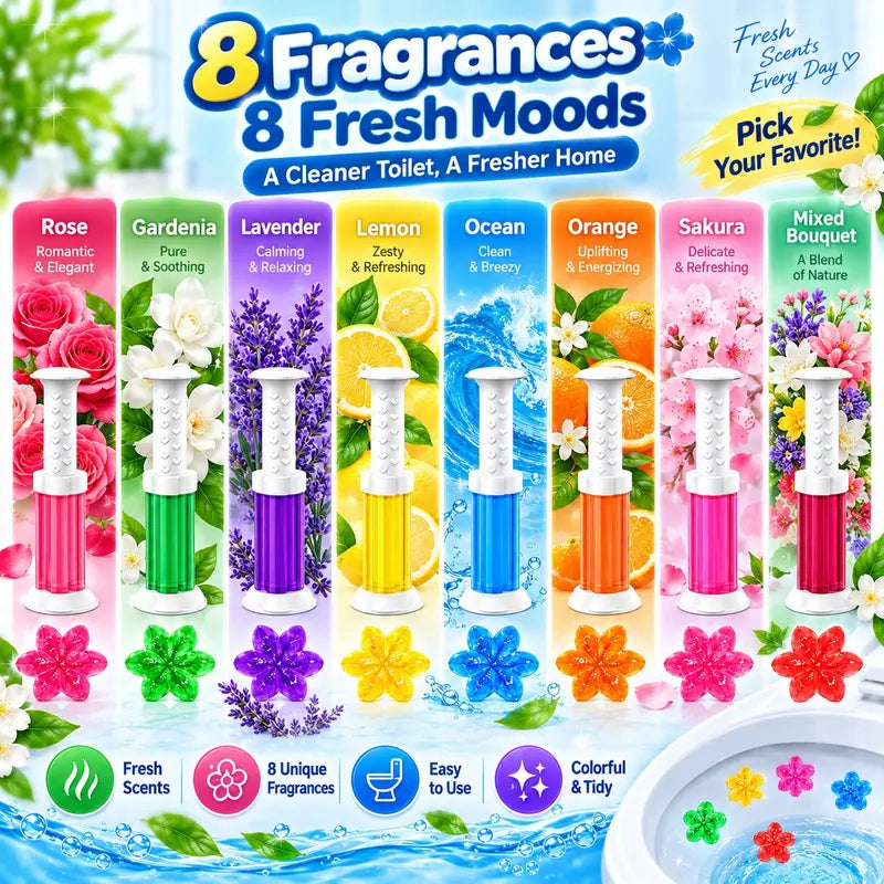 Flower toilet gel stamps fragrance varieties