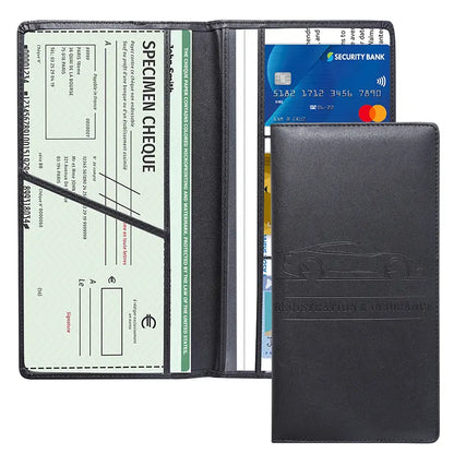 Car Registration & Insurance Card Holder, Magnetic Closure Vehicle Wallet