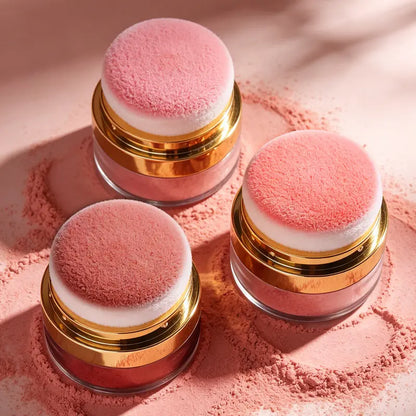 3-Pack Easy-Apply Blush Makeup Set with Built-In Mirror for Quick